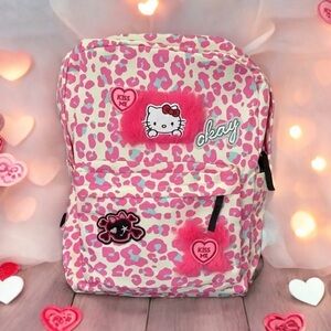 🆕 Hello Kitty Leopard Print Backpack - Durable Large Capacity Bag - Anime